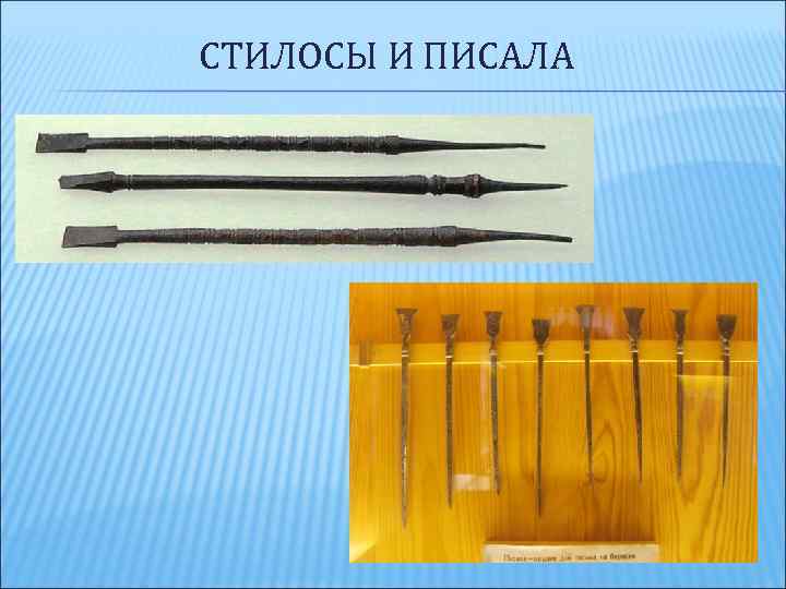 СТИЛОСЫ И ПИСАЛА 