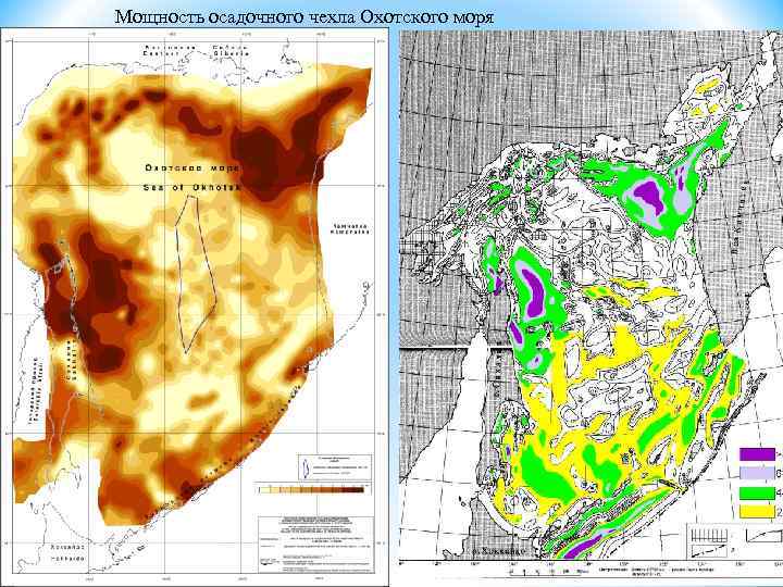 Геологическая карта охотского моря