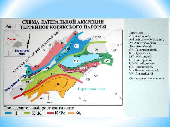 Корякское нагорье карта