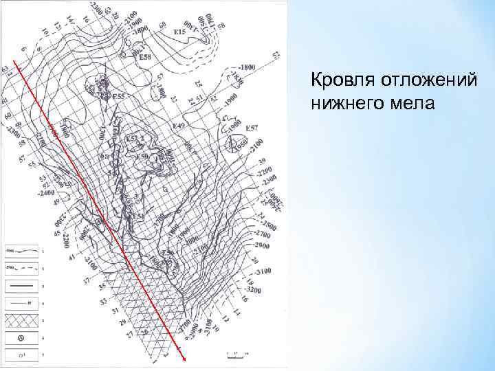 Кровля отложений нижнего мела 