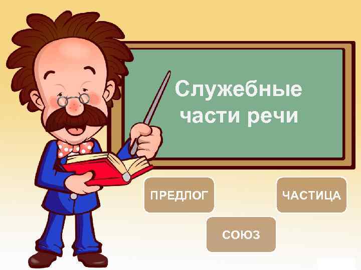 Служебные части речи ПРЕДЛОГ ЧАСТИЦА СОЮЗ 