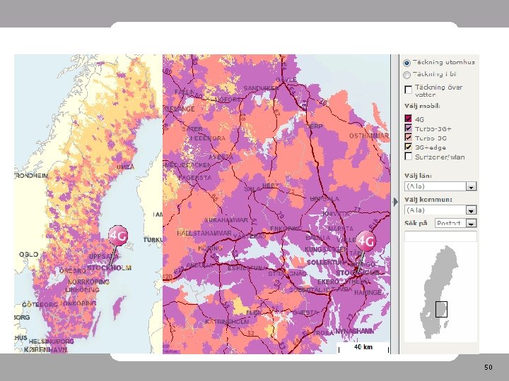 Coverage Sweden, Mälardalen 50 