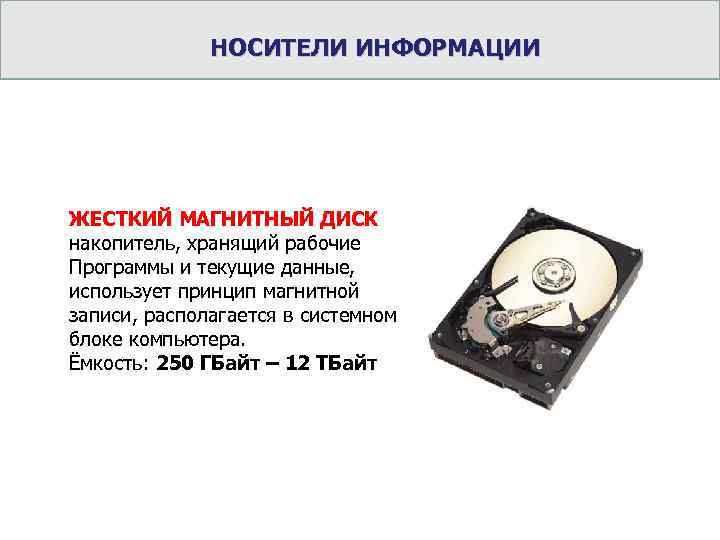 Магнитный носитель информации это. Магнитный диск жесткого диска. Накопители на жестких магнитных дисках. Современные магнитные носители информации. Жесткий магнитный диск носитель информации.