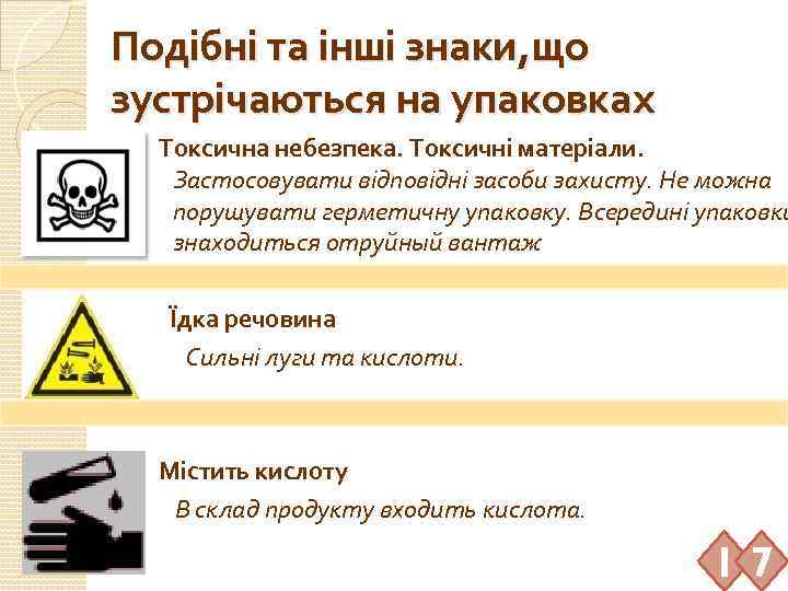 Подібні та інші знаки, що зустрічаються на упаковках Токсична небезпека. Токсичні матеріали. Застосовувати відповідні