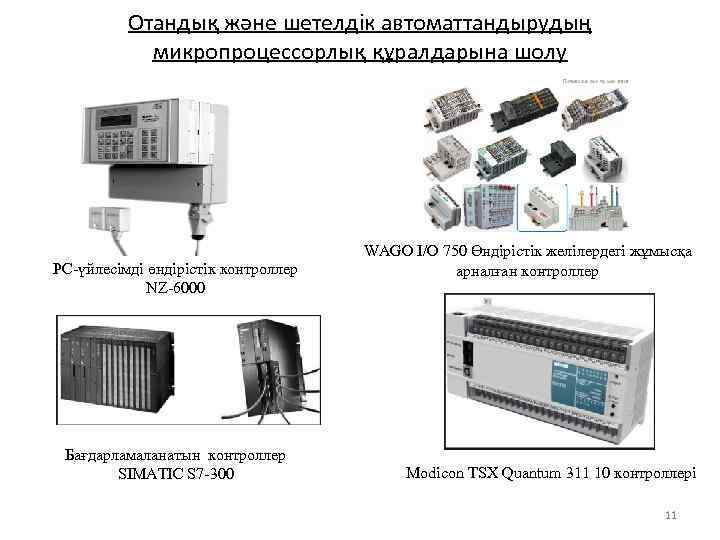 Отандық және шетелдік автоматтандырудың микропроцессорлық құралдарына шолу PC-үйлесімді өндірістік контроллер NZ-6000 Бағдарламаланатын контроллер SIMATIC