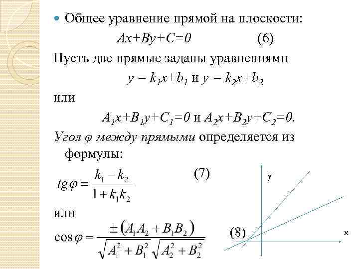 Составьте уравнение прямой изображенной на рисунке