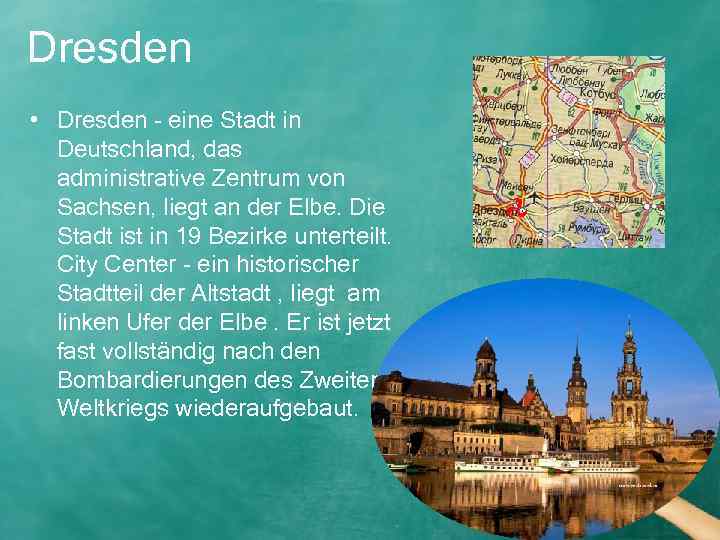 Dresden • Dresden - eine Stadt in Deutschland, das administrative Zentrum von Sachsen, liegt