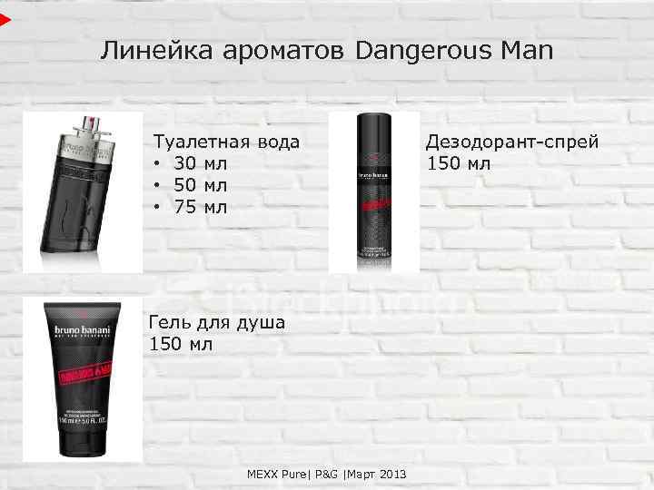 Линейка ароматов Dangerous Man Туалетная вода • 30 мл • 50 мл • 75