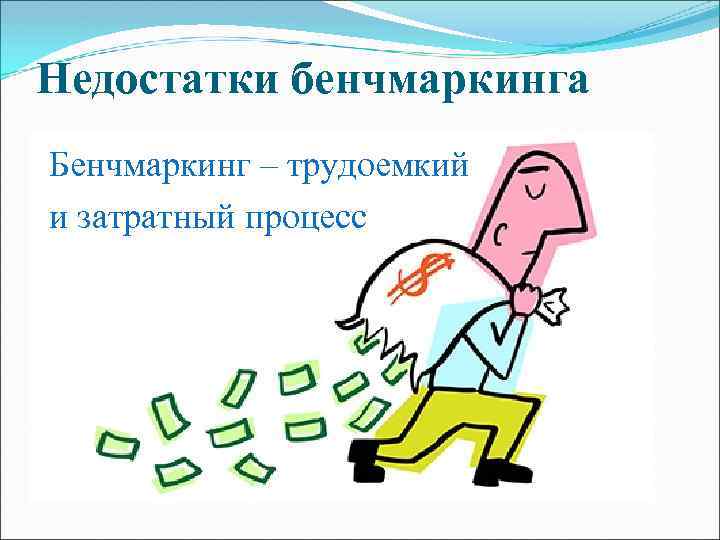 Недостатки бенчмаркинга Бенчмаркинг – трудоемкий и затратный процесс 