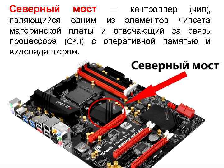 Северный мост — контроллер (чип), являющийся одним из элементов чипсета материнской платы и отвечающий