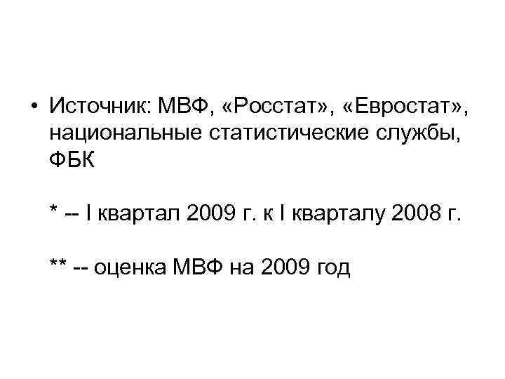  • Источник: МВФ, «Росстат» , «Евростат» , национальные статистические службы, ФБК * --