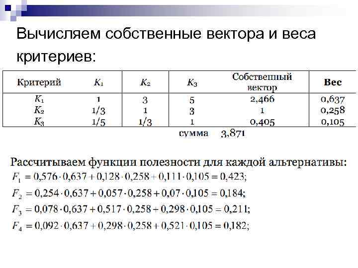 Лямбда максимальная формула метод анализа иерархий