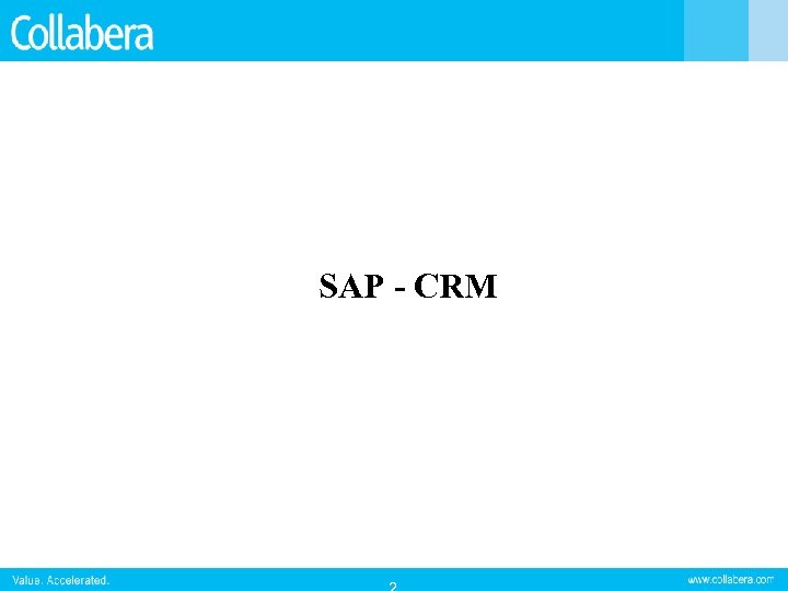  SAP - CRM 
