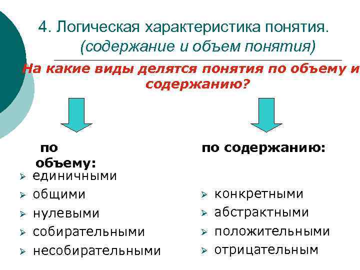 Логическая характеристика ответов