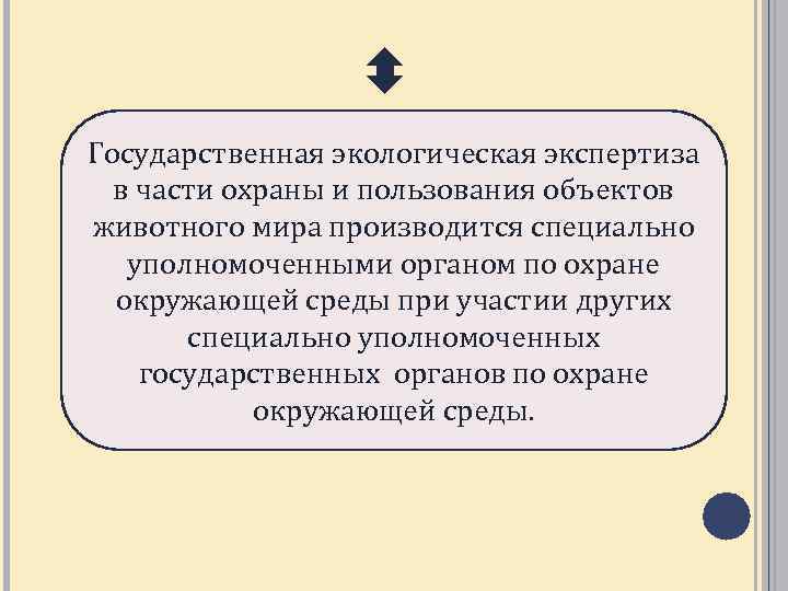 Государственная экологическая экспертиза в части охраны и пользования объектов животного мира производится специально уполномоченными