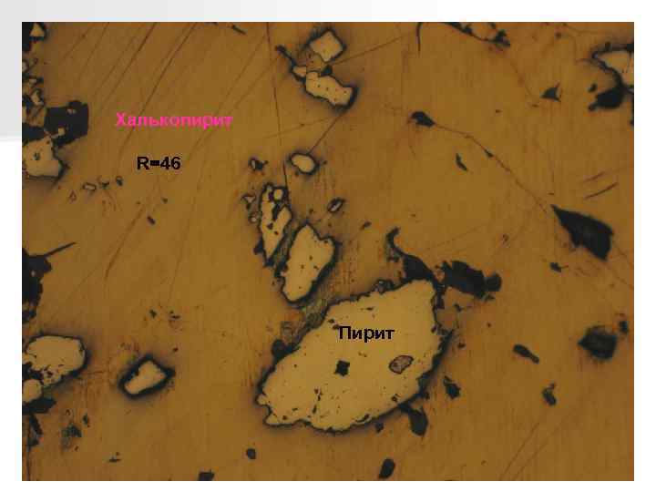 Халькопирит R=46 Пирит 