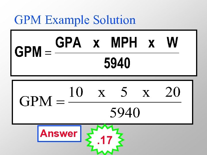 GPM Example Solution Answer . 17 