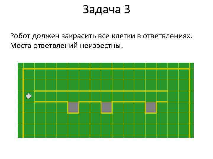 Робот должен закрасить следующие клетки см рисунок. Роботу нужно закрасить ряд клеток прямоугольников. Робот в квадрате 2 на 2 он должен закрасить все клетки квадрата. Игра нле надо закрасить все клетки.