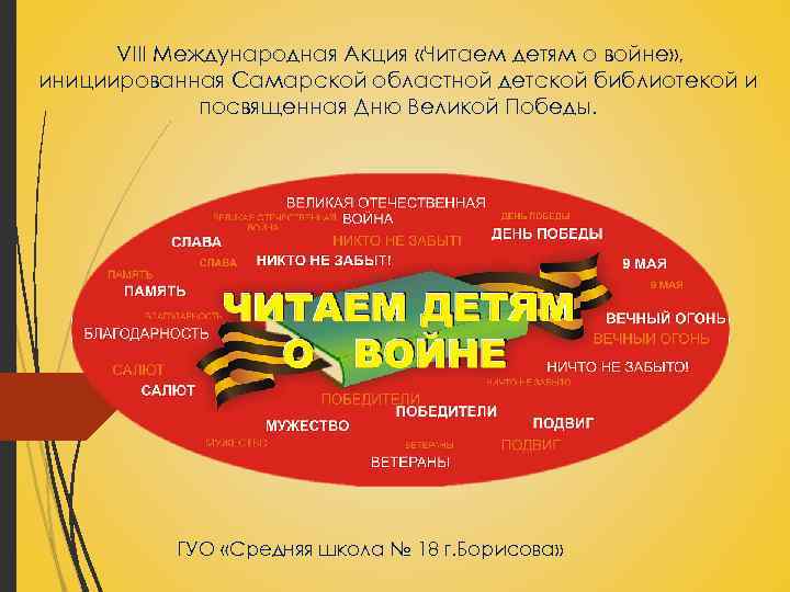 VIII Международная Акция «Читаем детям о войне» , инициированная Самарской областной детской библиотекой и