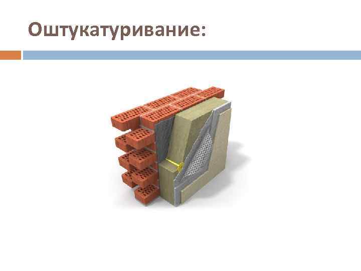 Оштукатуривание: 