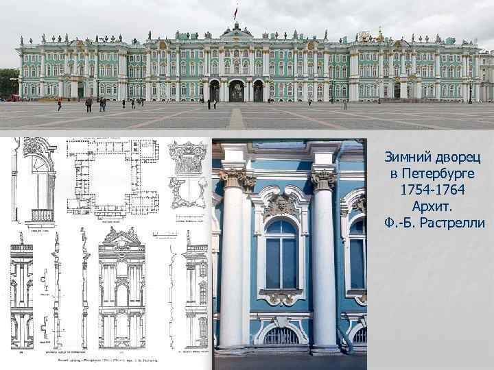 Зимний дворец в Петербурге 1754 -1764 Архит. Ф. -Б. Растрелли 