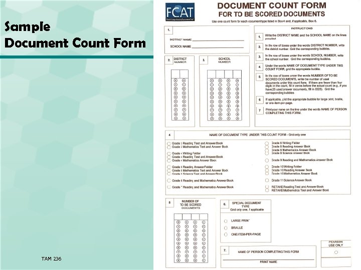 Sample Document Count Form TAM 236 56 