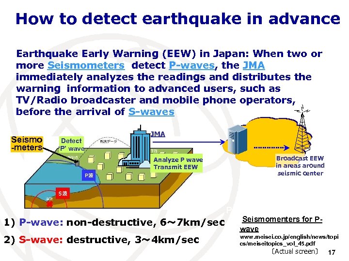 How to detect earthquake in advance Earthquake Early Warning (EEW) in Japan: When two