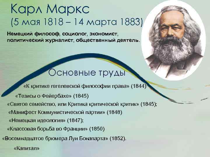 Карл Маркс Карл Маркс 5 мая 1818