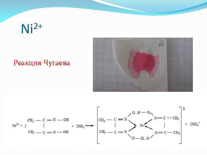 2+ Ni Реакция Чугаева 