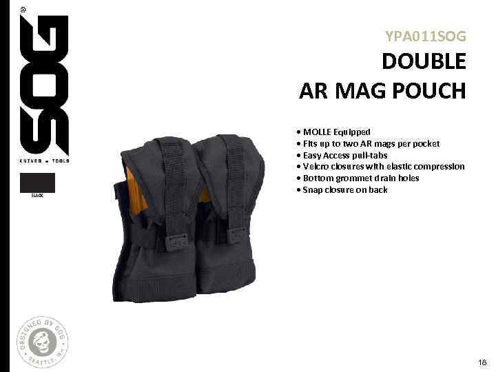 YPA 011 SOG DOUBLE AR MAG POUCH • MOLLE Equipped • Fits up to
