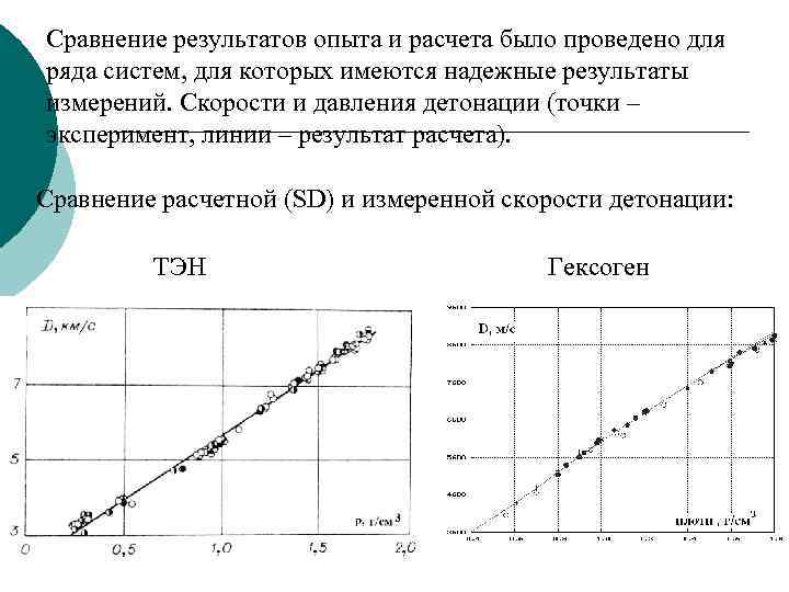 Сравнение результатов опыта и расчета было проведено для ряда систем, для которых имеются надежные