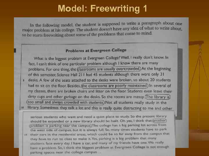 Model: Freewriting 1 