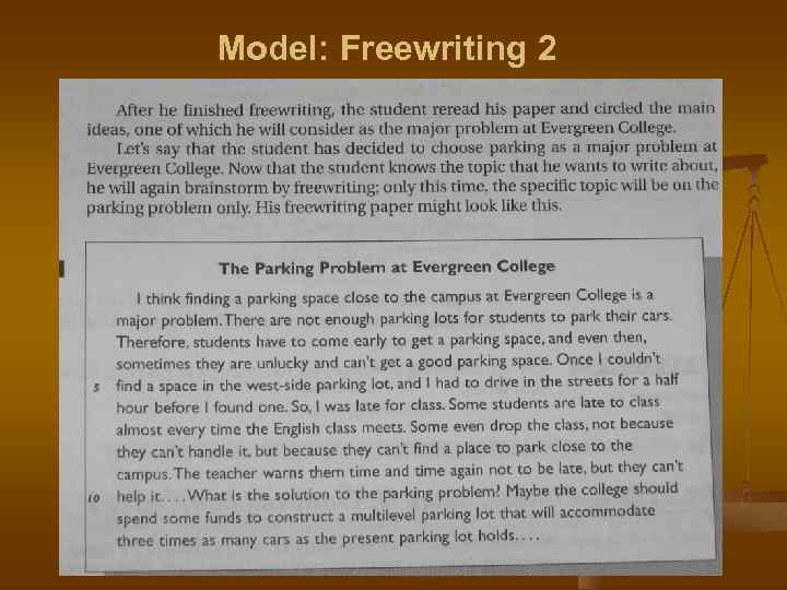 Model: Freewriting 2 