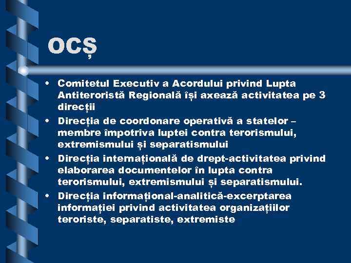 OCȘ • Comitetul Executiv a Acordului privind Lupta Antiteroristă Regională își axează activitatea pe