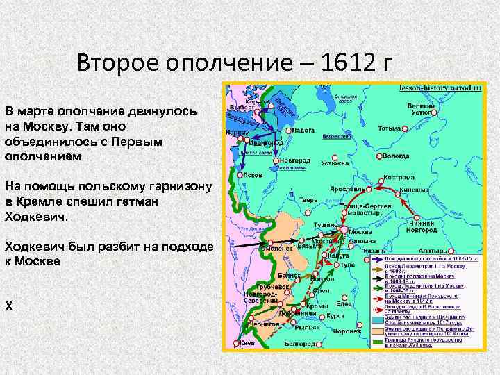 Первое и второе ополчение карта