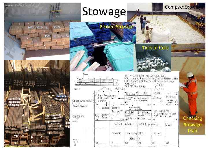 Stowage Compact Stowage Broken Stowage Tiers of Coils Checking Stowage Plan 