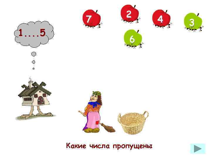 1. . 5 7 2 6 Какие числа пропущены 4 3 