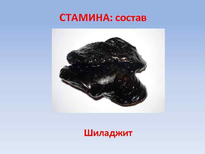 СТАМИНА: состав Шиладжит 