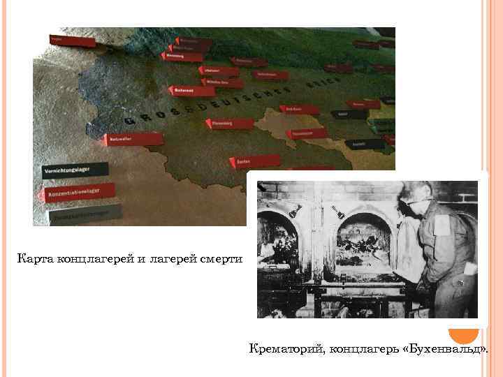 Карта концлагерей и лагерей смерти Крематорий, концлагерь «Бухенвальд» . 