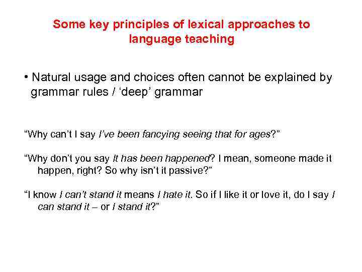 Teaching Lexically Day One Hugh Dellar Lexical Lab 0900