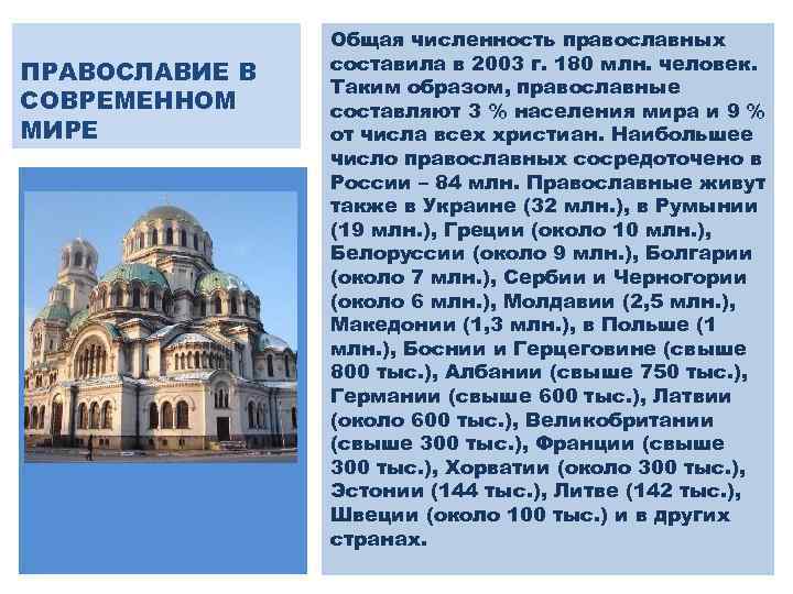 Жизнь современной православной церкви презентация 4 класс