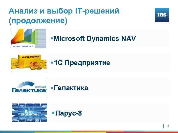 Анализ и выбор IT-решений (продолжение) § Microsoft Dynamics NAV § 1 C Предприятие §