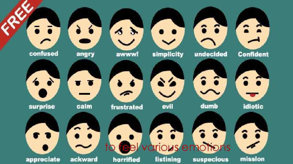 to feel various emotions 