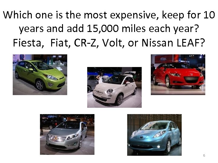 Which one is the most expensive, keep for 10 years and add 15, 000