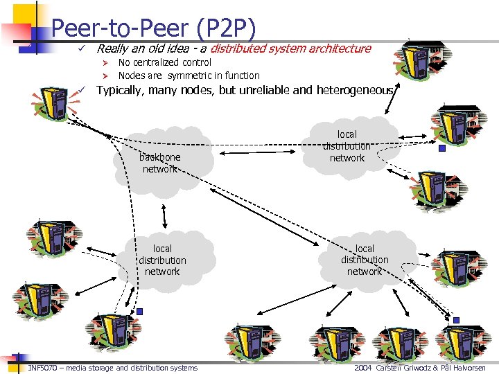 Peer-to-Peer (P 2 P) ü Really an old idea - a distributed system architecture