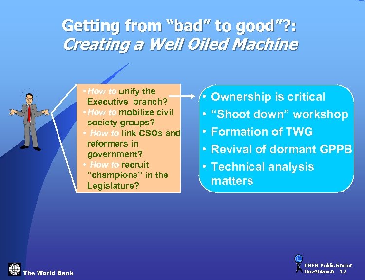 Getting from “bad” to good”? : Creating a Well Oiled Machine • How to