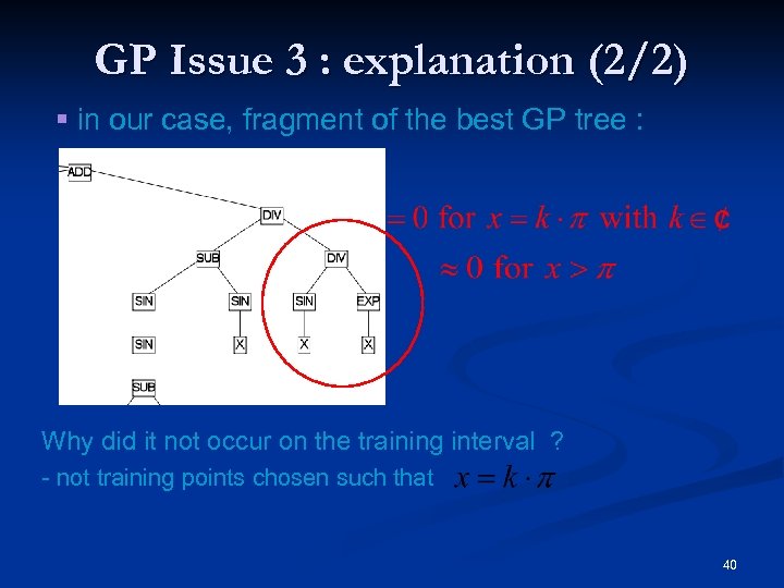 GP Issue 3 : explanation (2/2) § in our case, fragment of the best