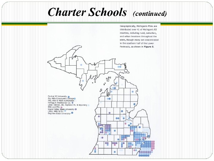 Charter Schools (continued) 