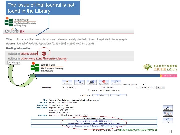 The issue of that journal is not found in the Library 14 