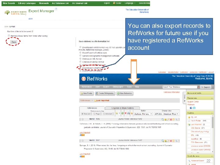 You can also export records to Ref. Works for future use if you have